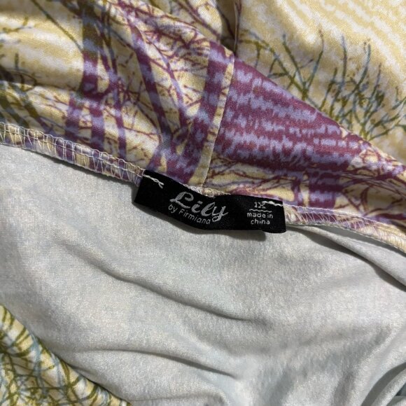 Lily by Firmiana Lightweight Hoodie Tree Print Pullover Long Sleeve Yellow 1X - Picture 6 of 6